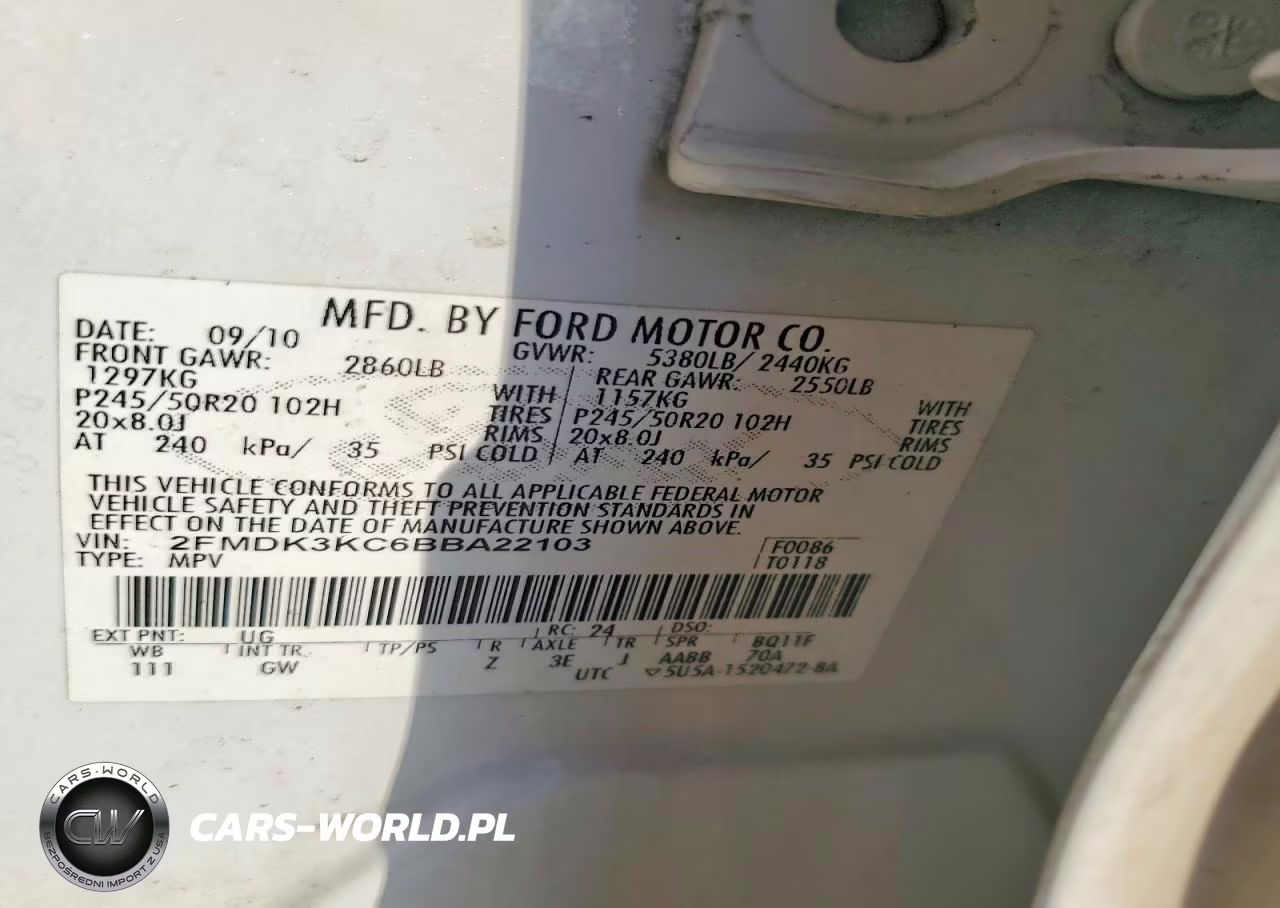 2011 Ford Edge Limited VIN:2FMDK3KC6BBA22103 - 13