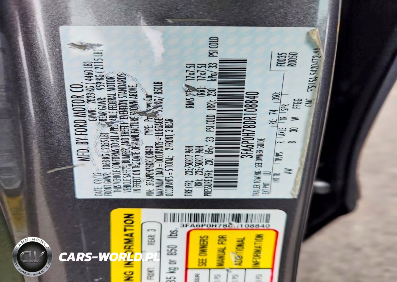 2013 Ford Fusion Se VIN:3FA6P0H78DR108840 - 12