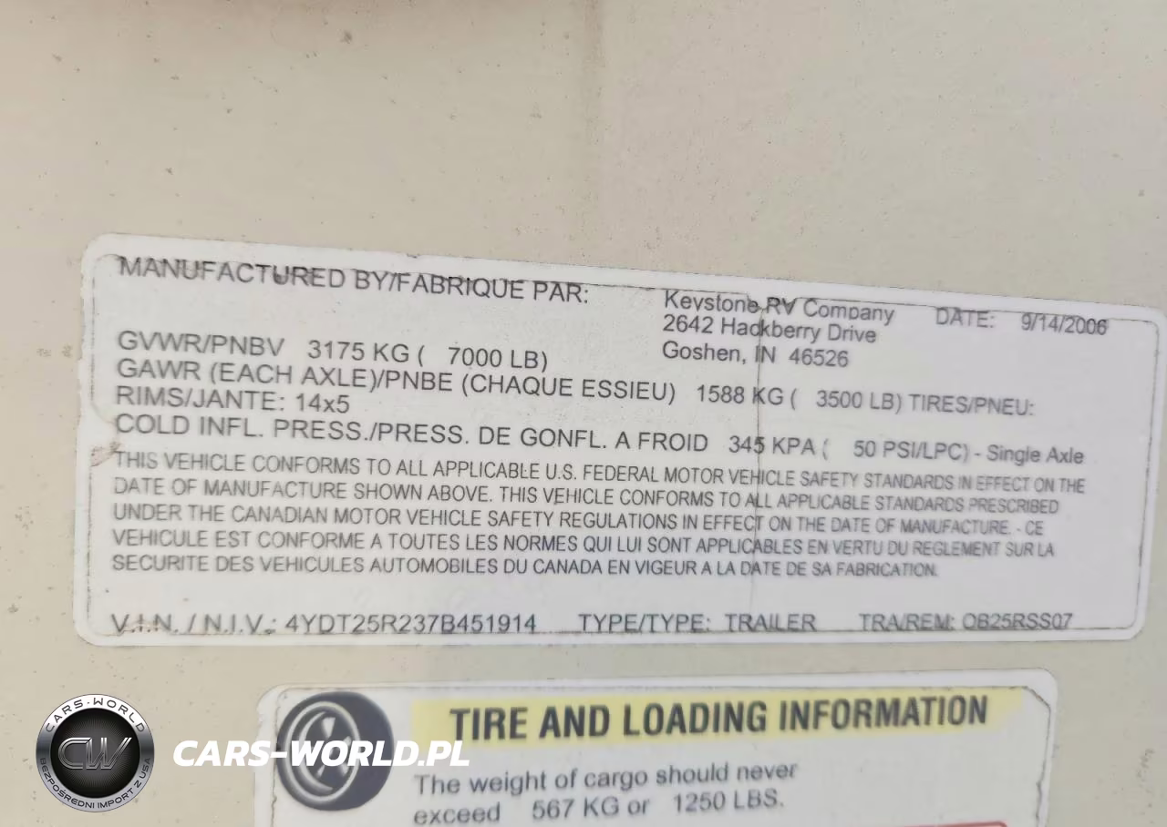 2007 Keystone Outback Camper VIN:4YDT25R237B451914 - 10
