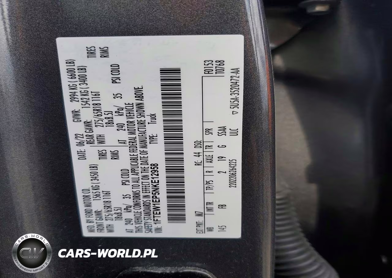 2022 Ford F150 Supercrew VIN:1FTEW1EP5NKE12958 - 13