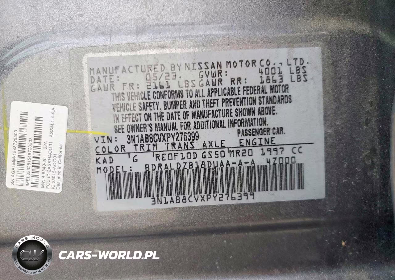 2023 Nissan Sentra Sv VIN:3N1AB8CVXPY276399 - 12
