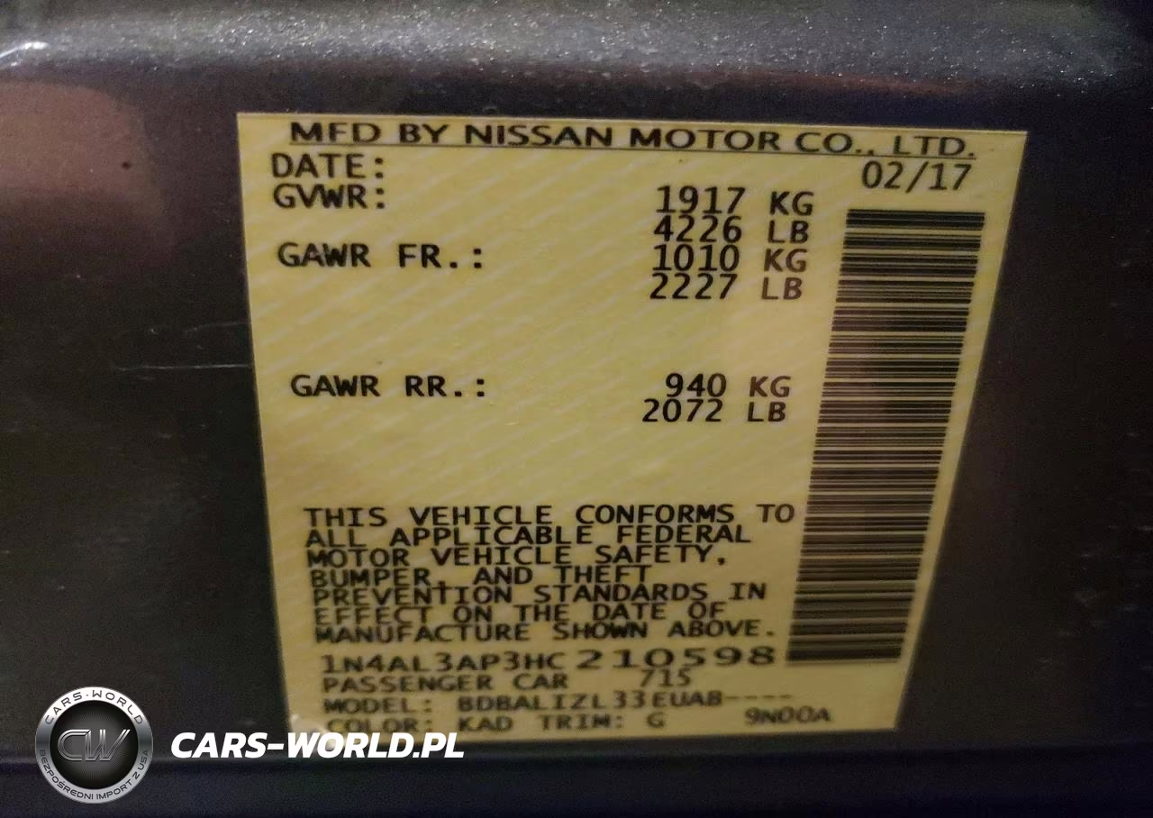 2017 Nissan Altima 2.5 Sv VIN:1N4AL3AP3HC210598 - 12