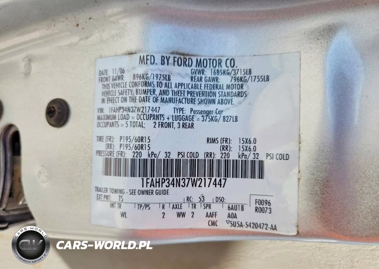 2007 Ford Focus Zx4 VIN:1FAHP34N37W217447 - 13