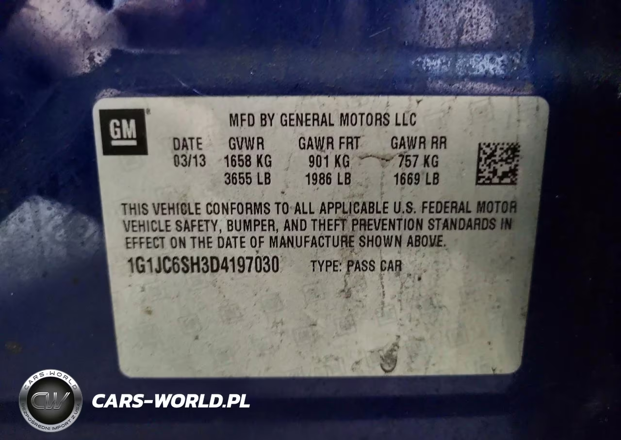 2013 Chevrolet Sonic Lt VIN:1G1JC6SH3D4197030 - 12