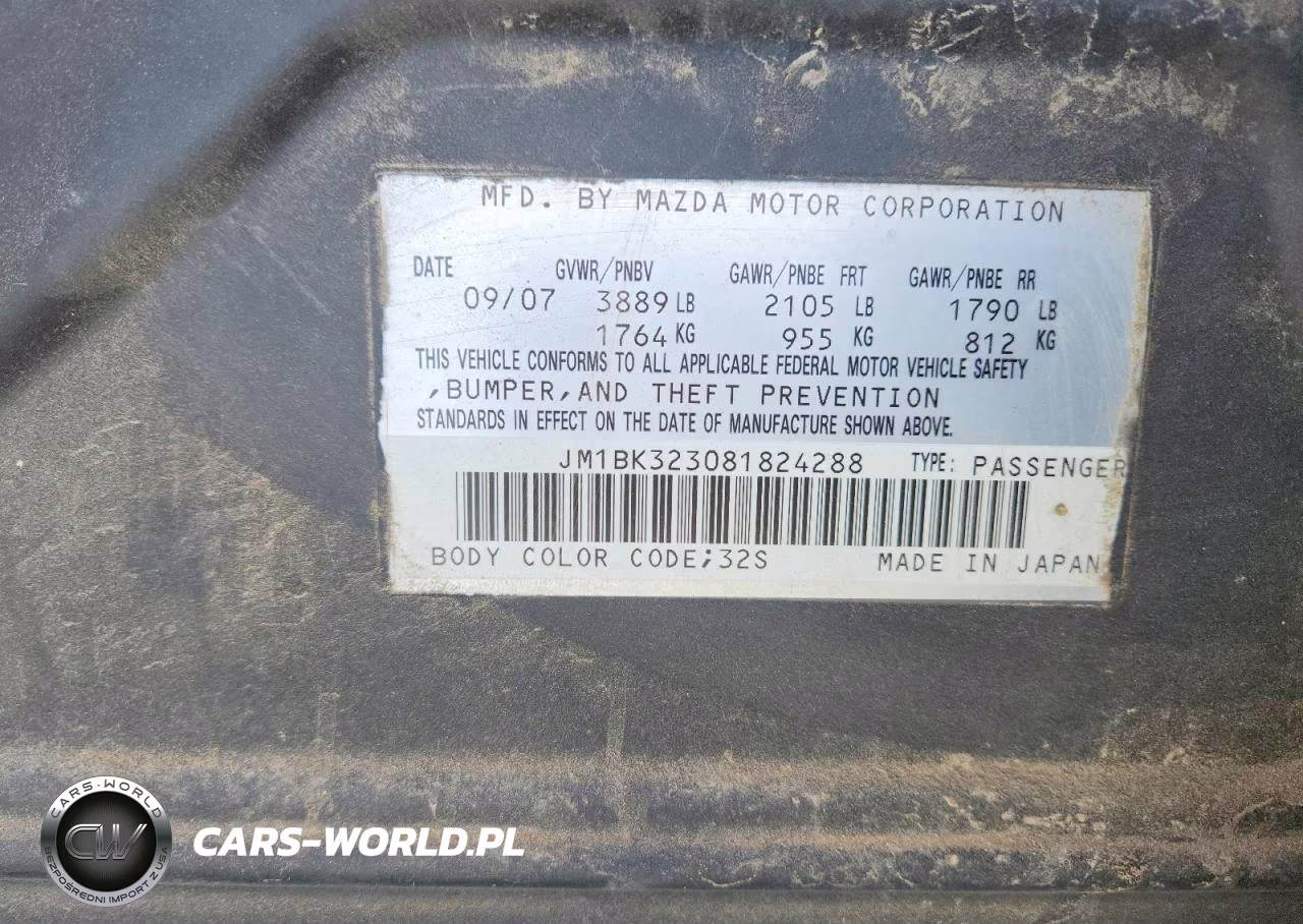 2008 Mazda 3 S VIN:JM1BK323081824288 - 13