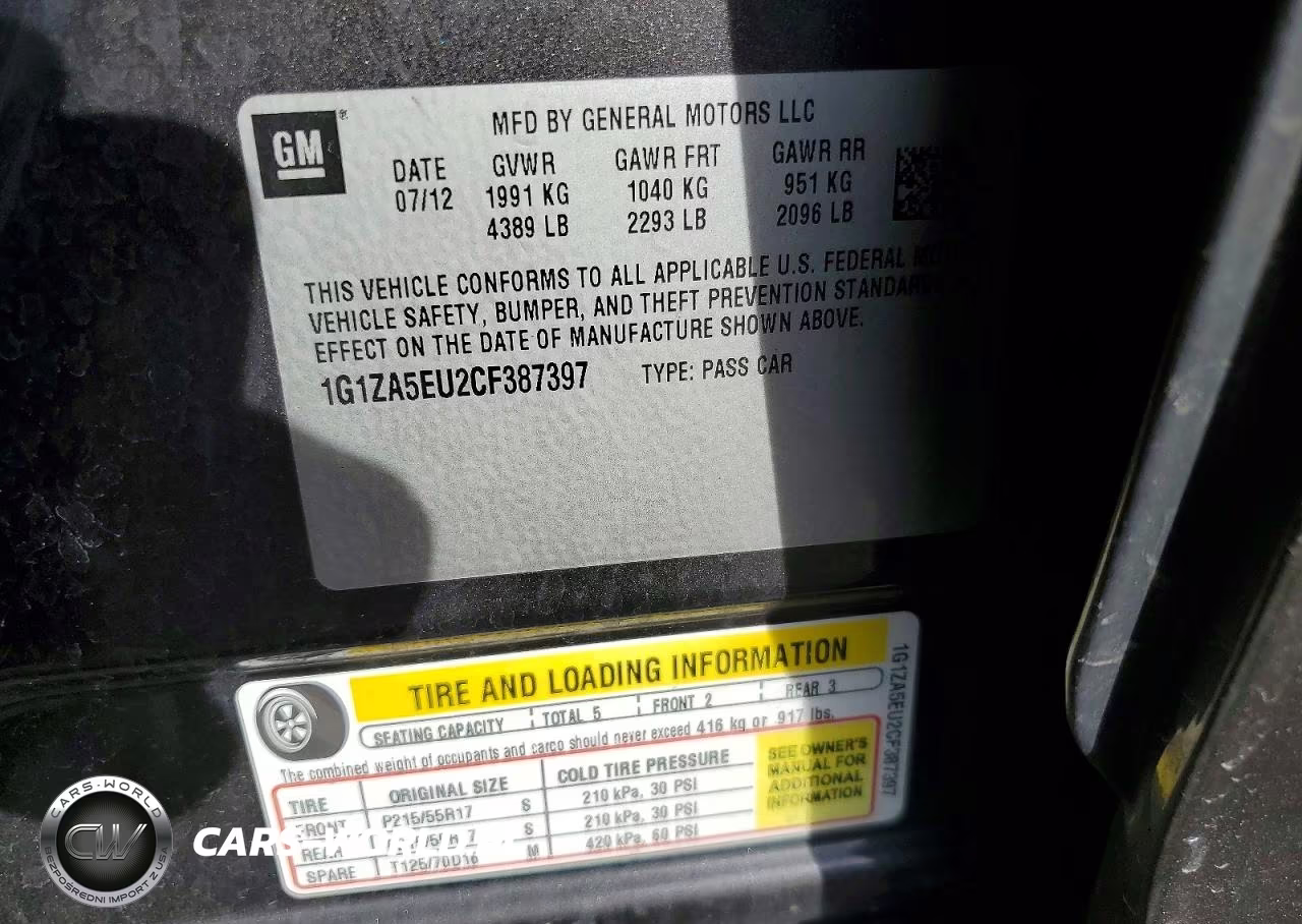 2012 Chevrolet Malibu Ls VIN:1G1ZA5EU2CF387397 - 12