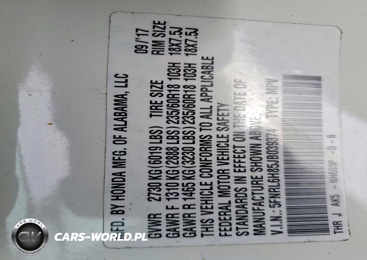 2018 Honda Odyssey Touring VIN:5FNRL6H85JB039374 - 13