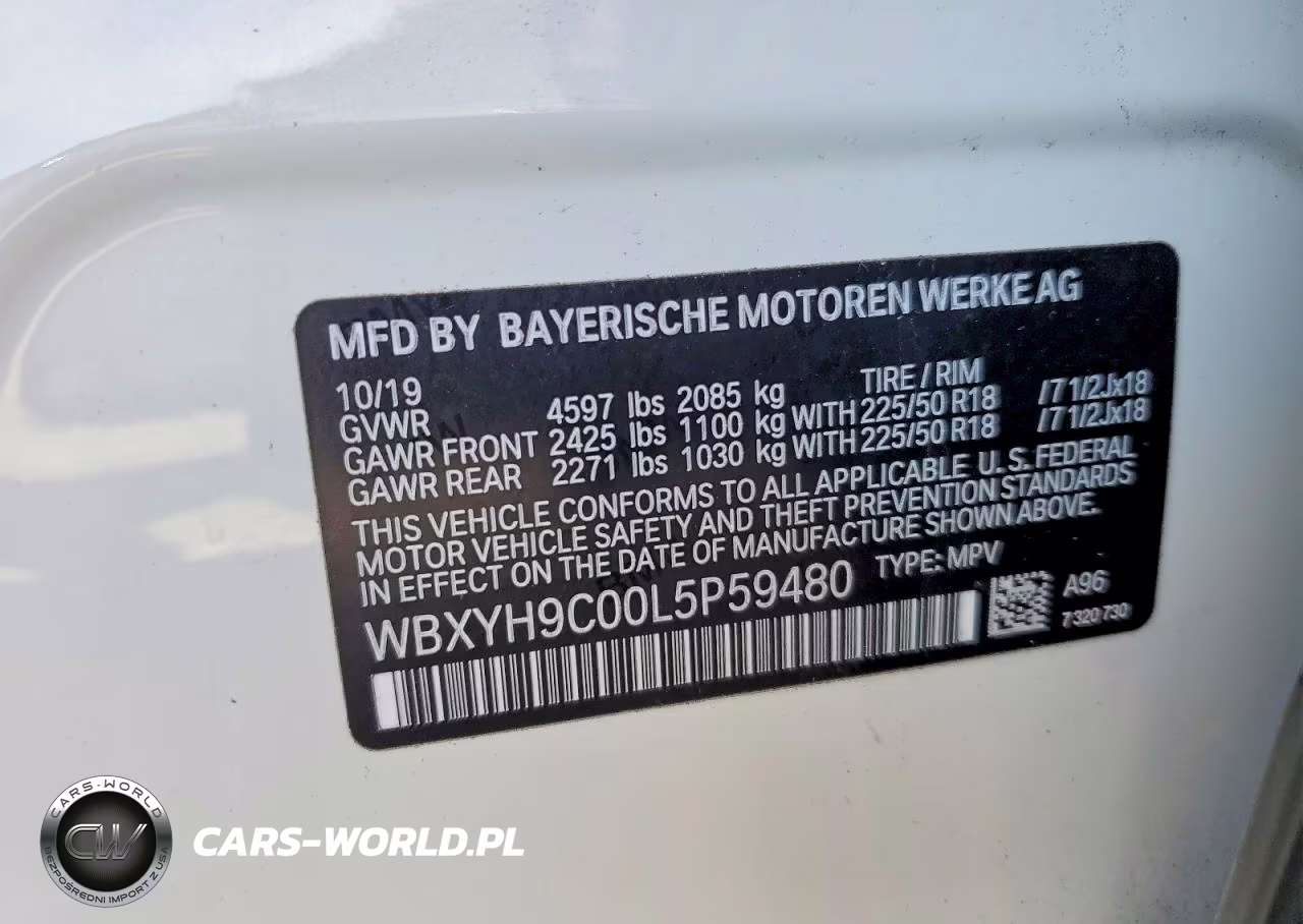 2020 BMW X2 Sdrive28I VIN:WBXYH9C00L5P59480 - 12