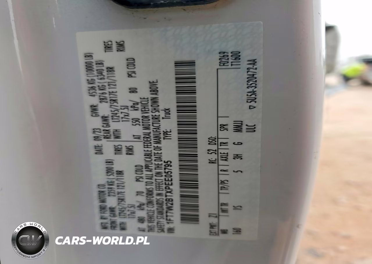 2023 Ford F250 Super Duty VIN:1FT7W2BTXPEE05795 - 12