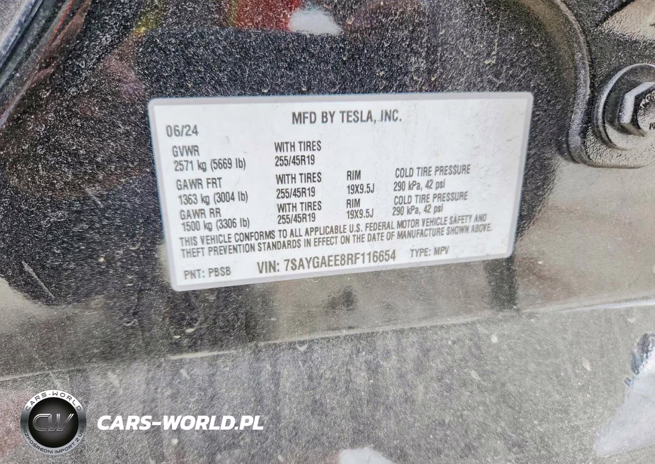 2024 Tesla Model Y VIN:7SAYGAEE8RF116654 - 12