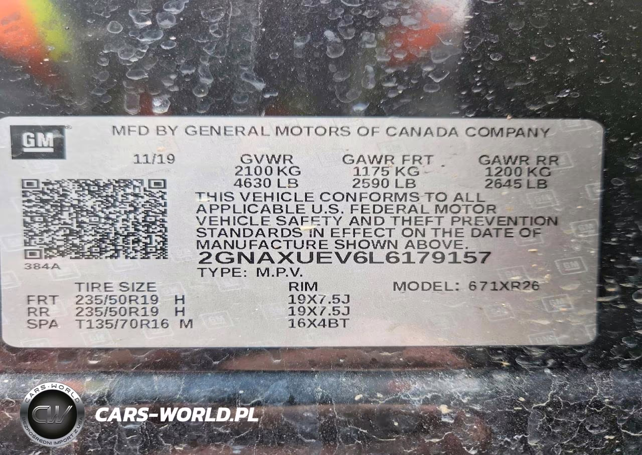 2020 Chevrolet Equinox Lt VIN:2GNAXUEV6L6179157 - 13