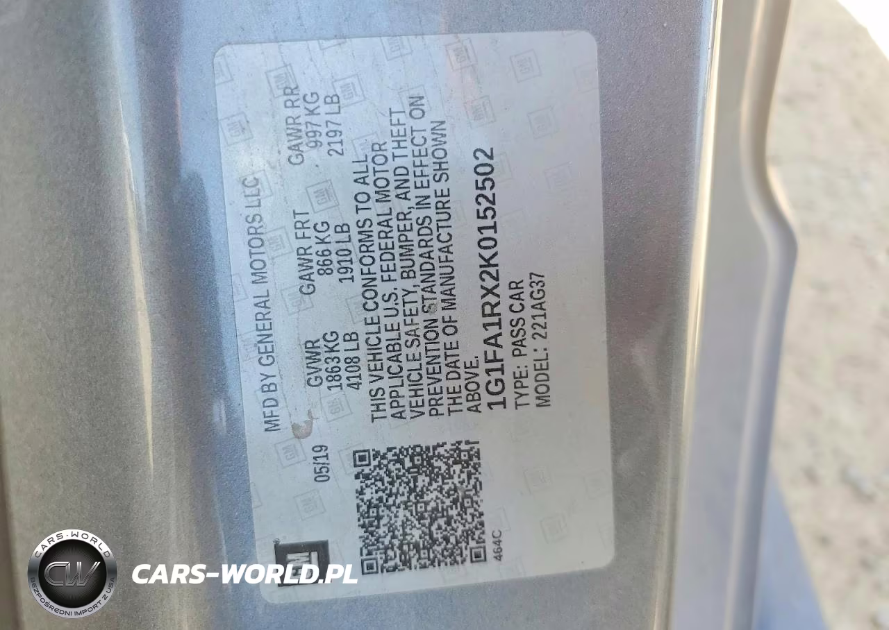 2019 Chevrolet Camaro Ls VIN:1G1FA1RX2K0152502 - 13
