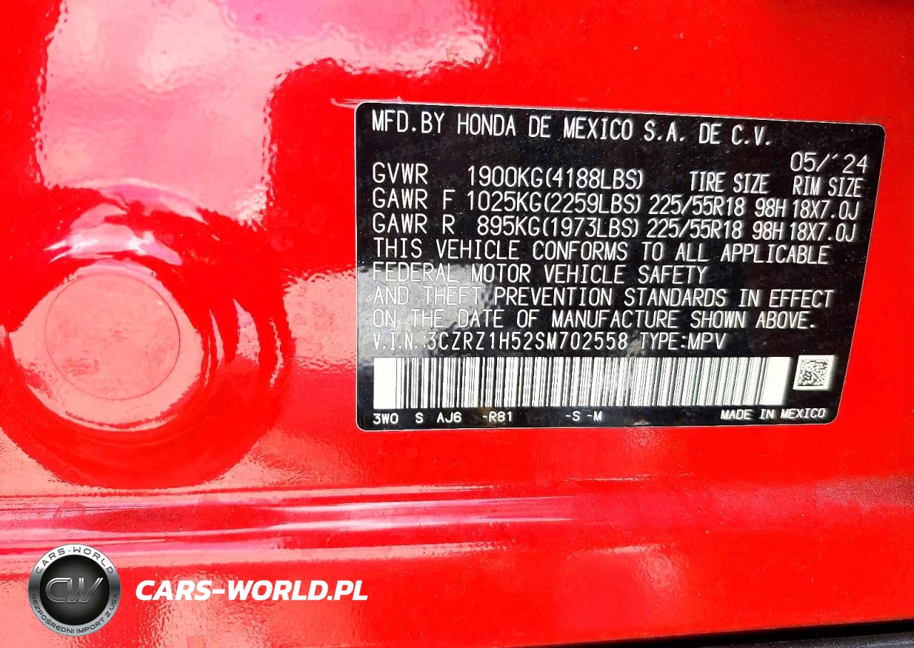 2025 Honda Hr-V Sport VIN:3CZRZ1H52SM702558 - 13