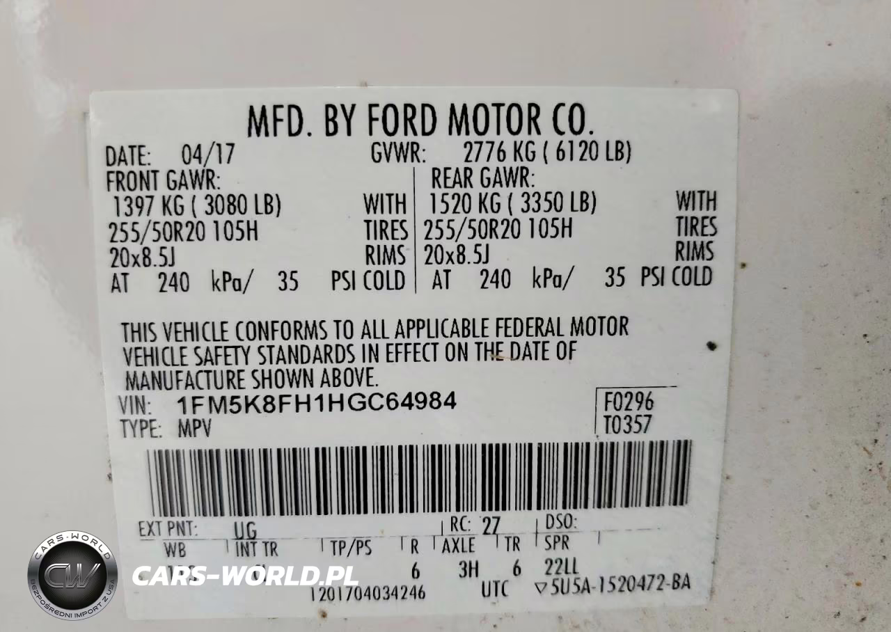2017 Ford Explorer Limited VIN:1FM5K8FH1HGC64984 - 13