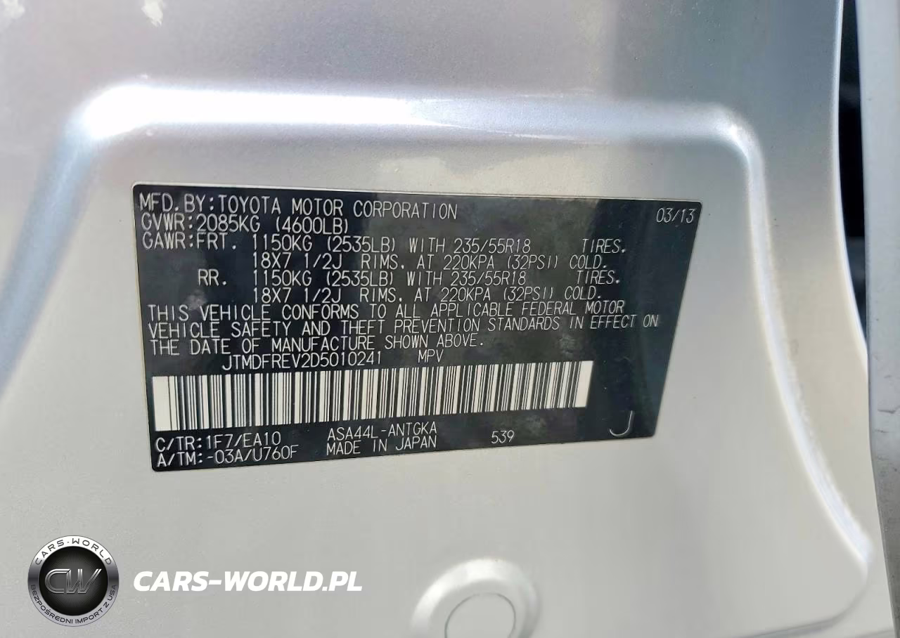 2013 Toyota Rav4 Limited VIN:JTMDFREV2D5010241 - 14