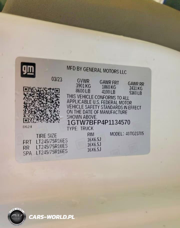 2023 GMC Savana 2500 Cargo Delivery Van VIN:1GTW7BFP4P1134570 - 14
