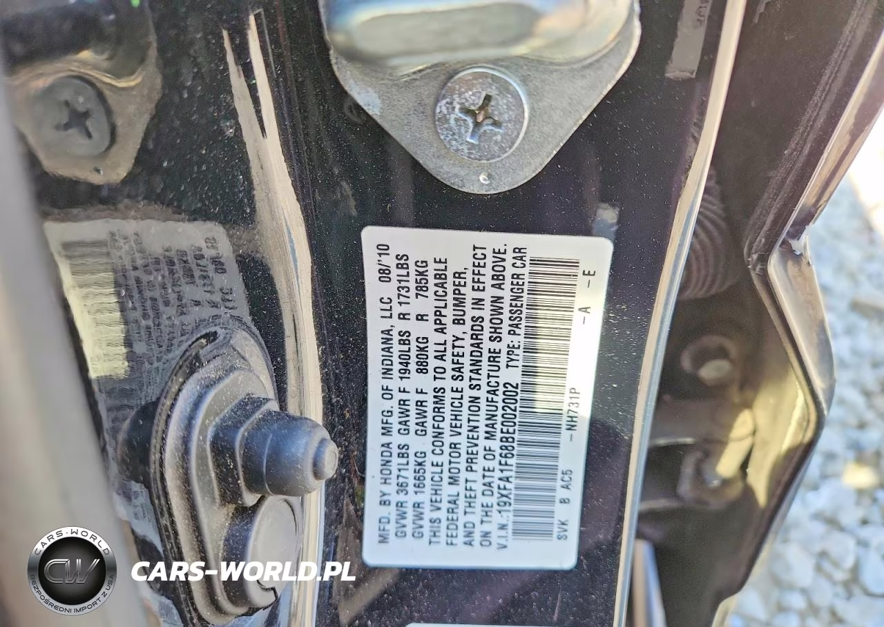2011 Honda Civic Lx-S VIN:19XFA1F68BE002002 - 12