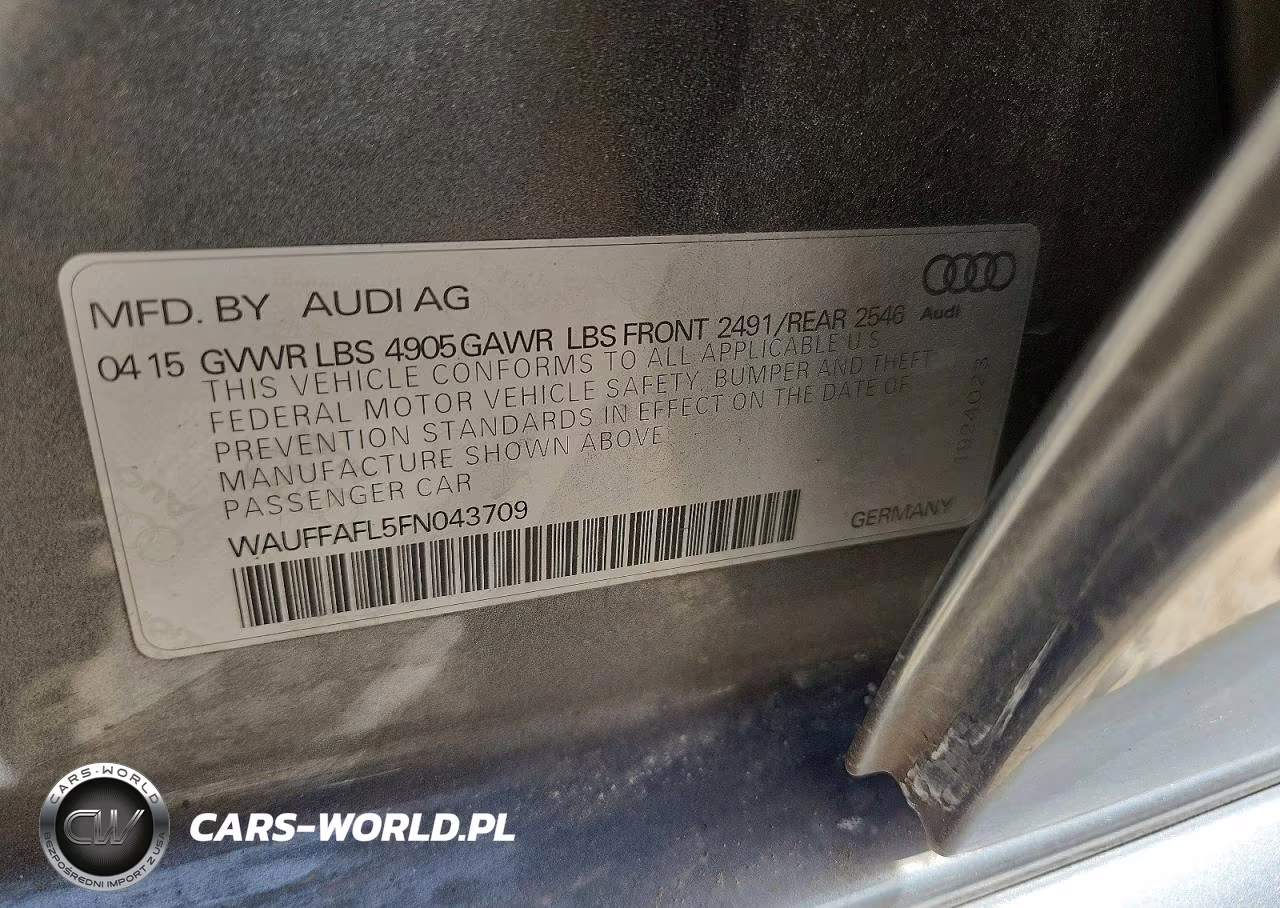 2015 Audi A4 Premium Plus VIN:WAUFFAFL5FN043709 - 12