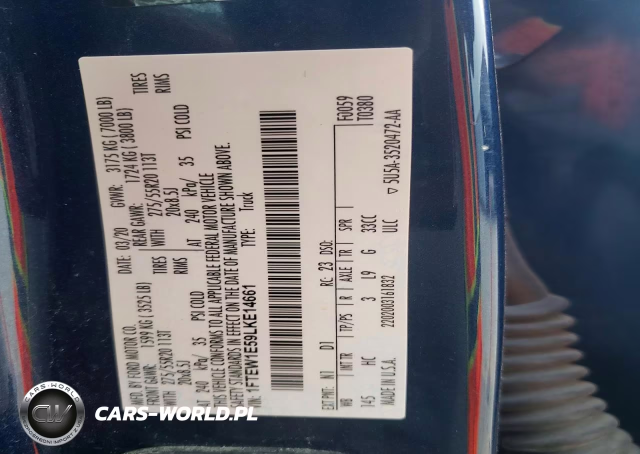2020 Ford F150 Supercrew VIN:1FTEW1E59LKE14661 - 12