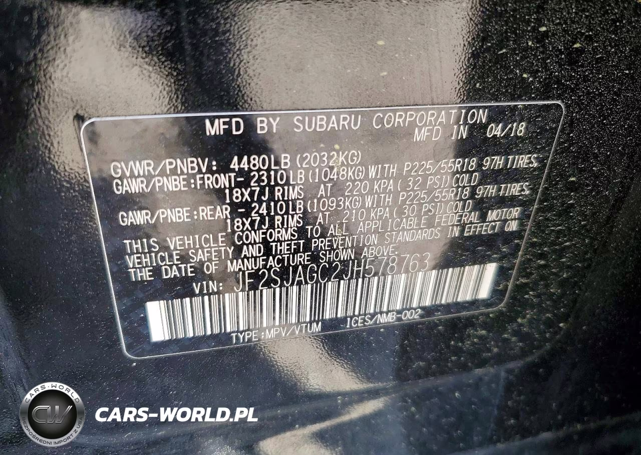 2018 Subaru Forester 2.5I Premium VIN:JF2SJAGC2JH578763 - 14