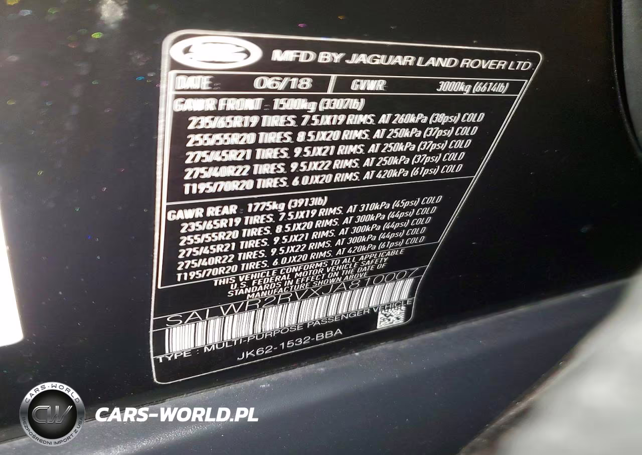 2018 Land Rover Range Rover Sport Hse VIN:SALWR2RVXJA810007 - 13