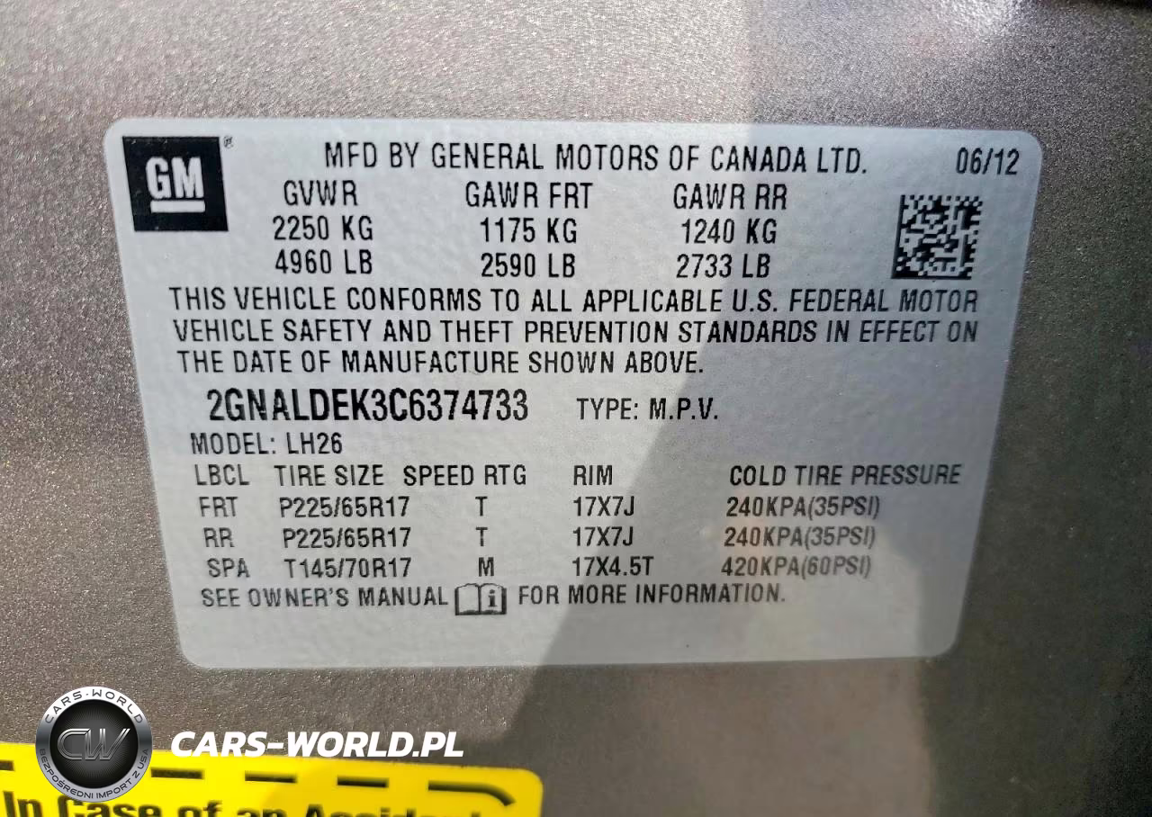 2012 Chevrolet Equinox Lt VIN:2GNALDEK3C6374733 - 13