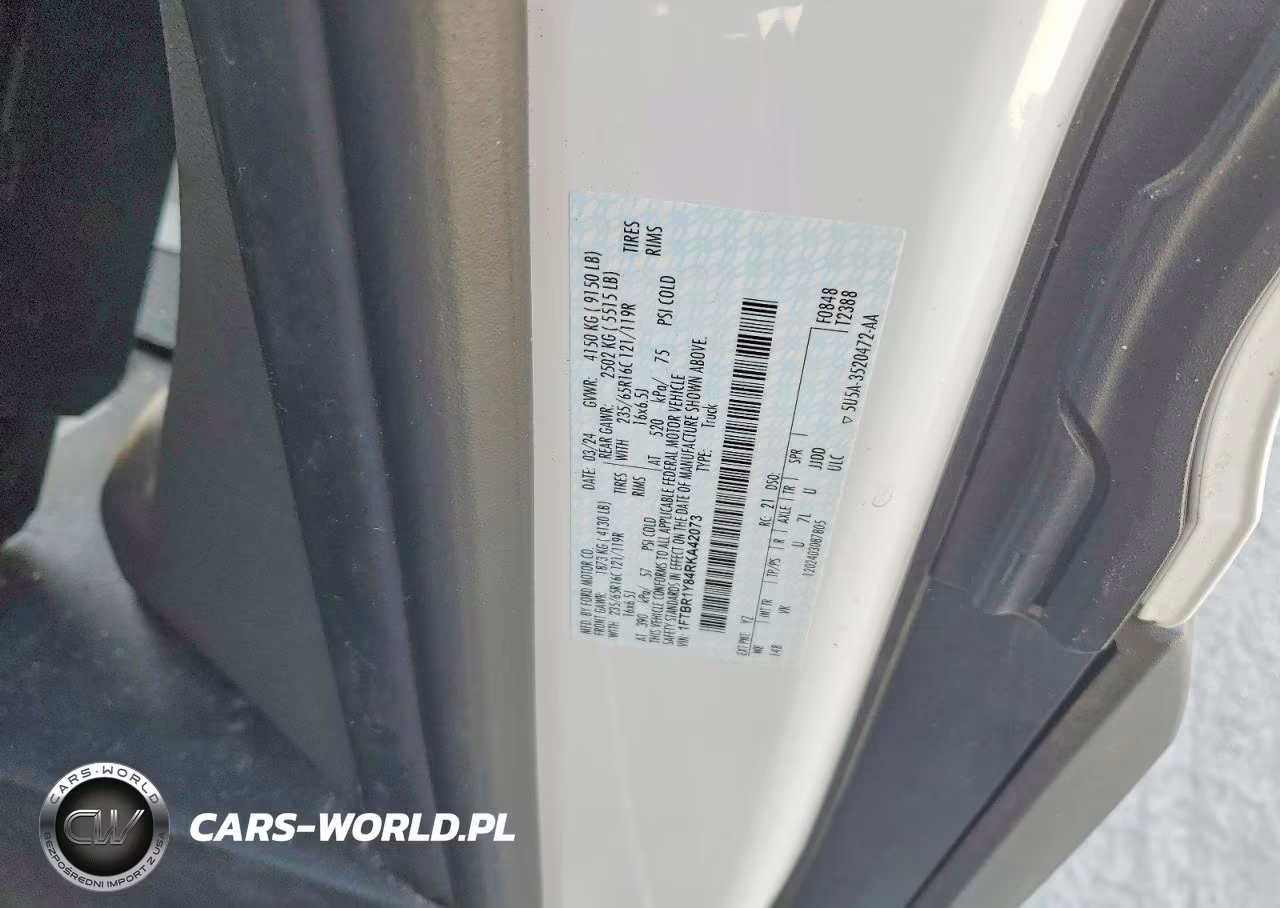 2024 Ford Transit 250 Utility - Service Van VIN:1FTBR1Y84RKA42073 - 13