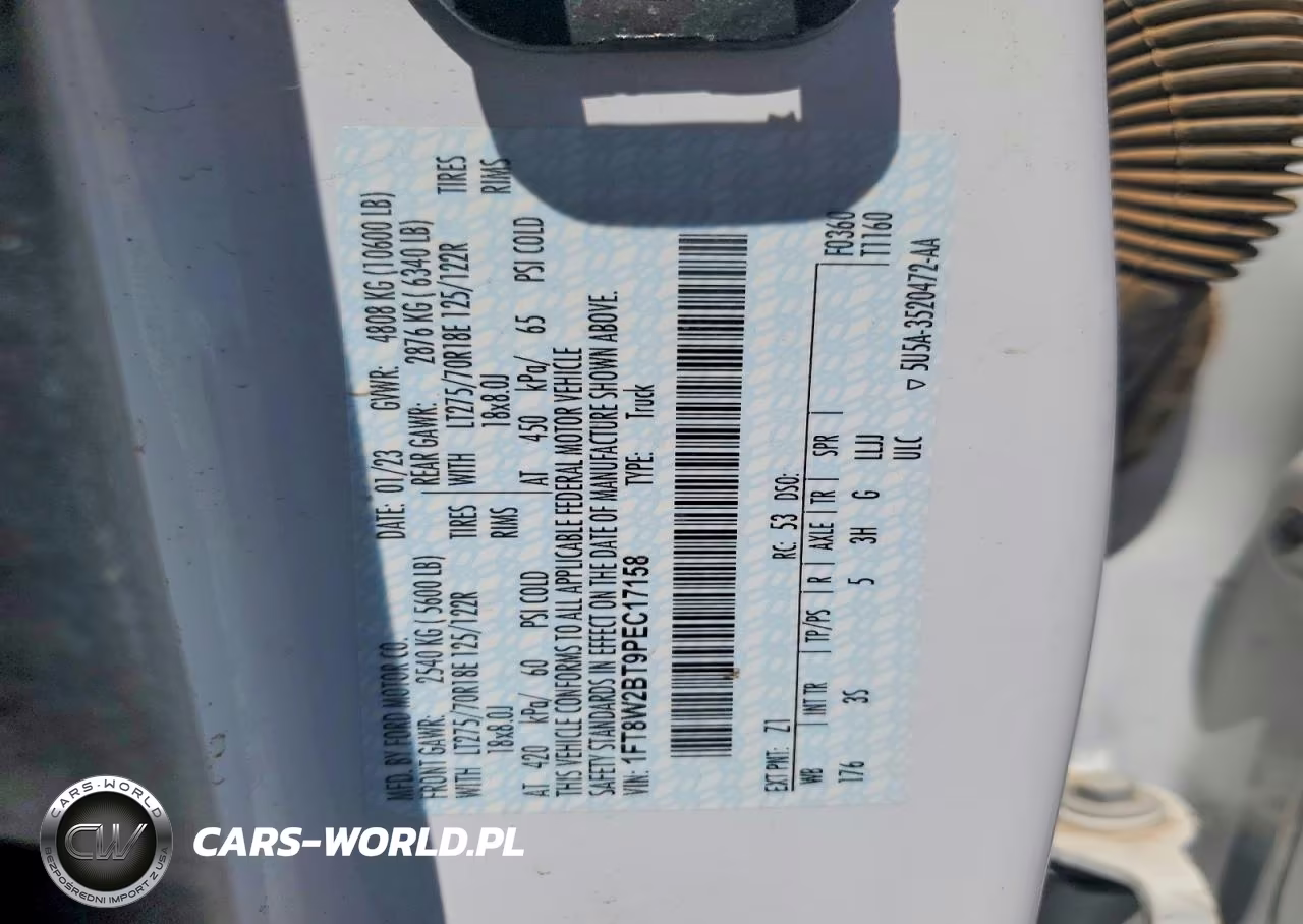 2023 Ford F250 Super Duty VIN:1FT8W2BT9PEC17158 - 12