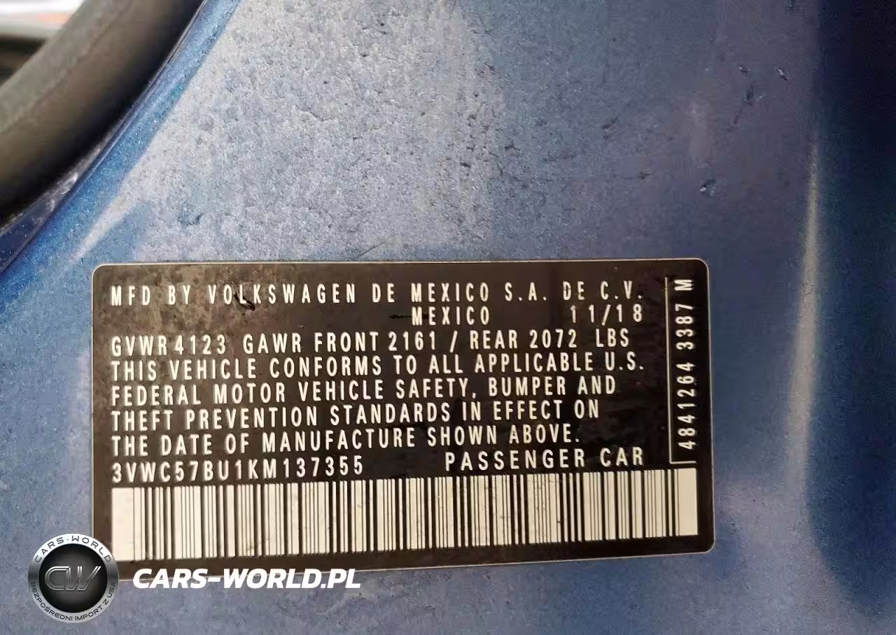 2019 Volkswagen Jetta S VIN:3VWC57BU1KM137355 - 12