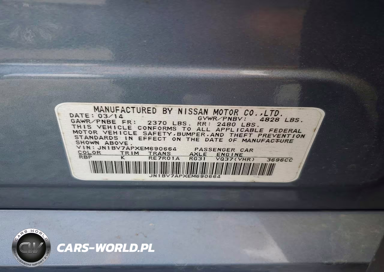 2014 Infiniti Q50 Base VIN:JN1BV7APXEM690664 - 13