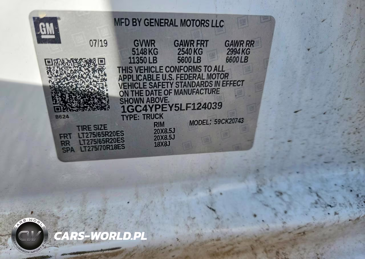 2020 Chevrolet Silverado K2500 Heavy Duty Ltz VIN:1GC4YPEY5LF124039 - 12