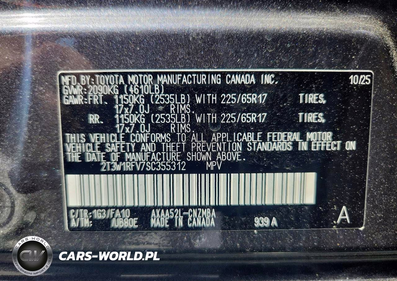 2025 Toyota Rav4 Xle VIN:2T3W1RFV7SC355312 - 13