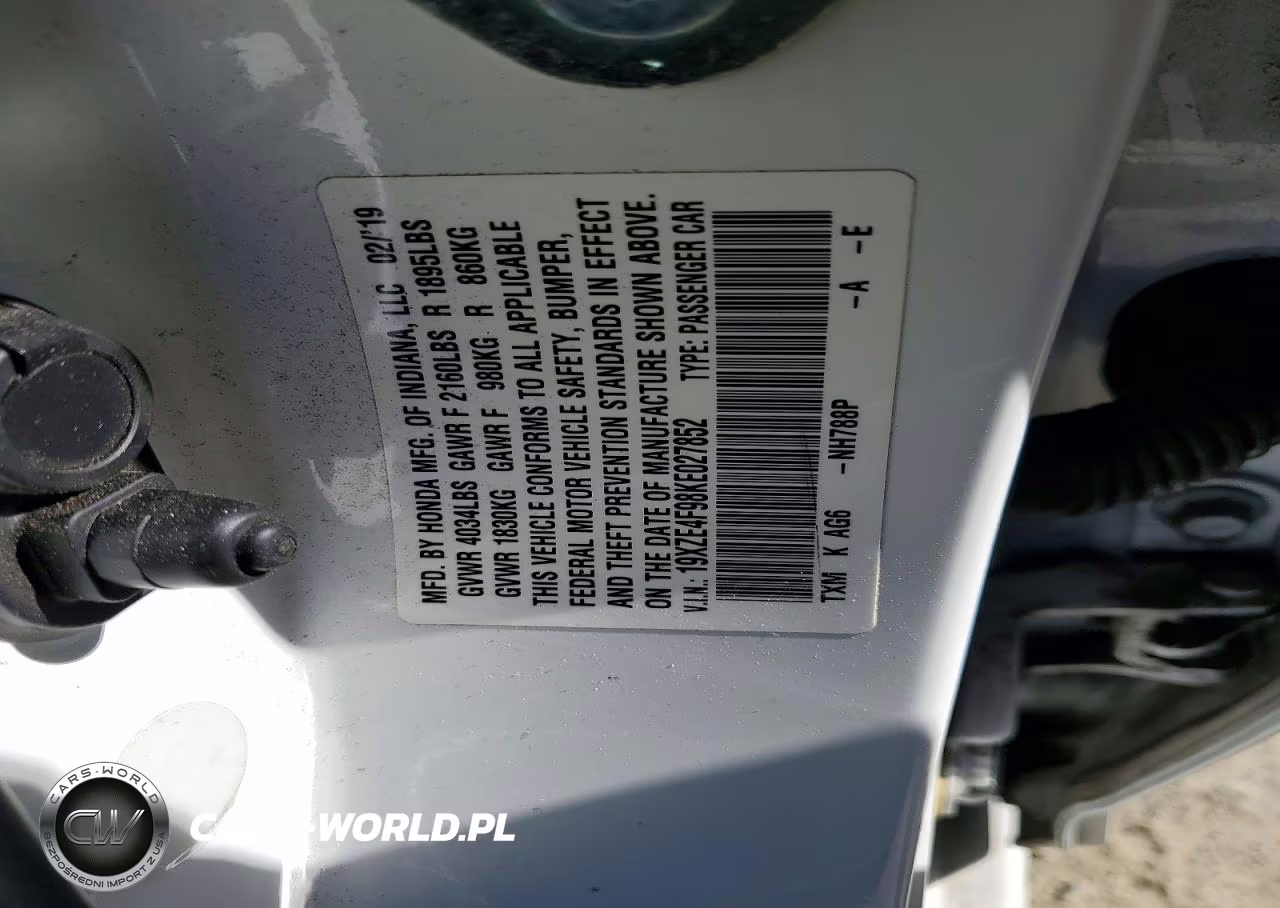 2019 Honda Insight Touring VIN:19XZE4F98KE027852 - 13