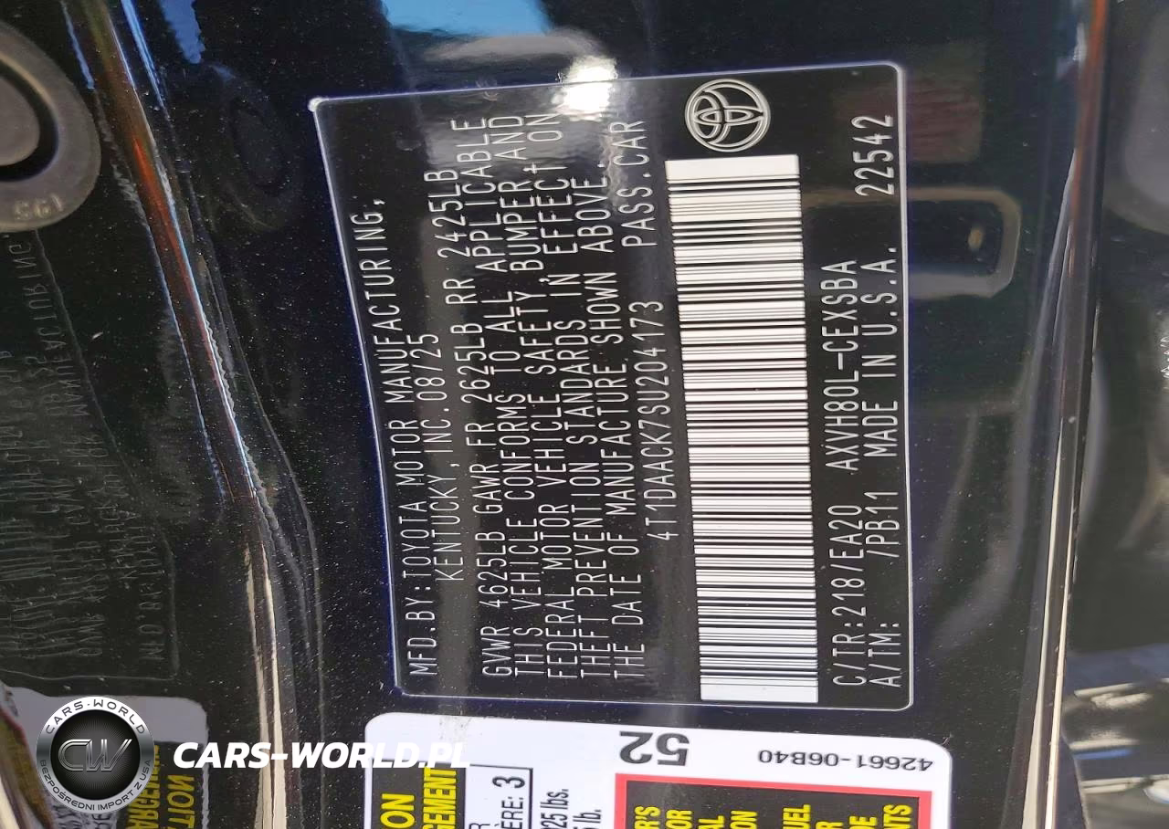 2025 Toyota Camry Se VIN:4T1DAACK7SU204173 - 12
