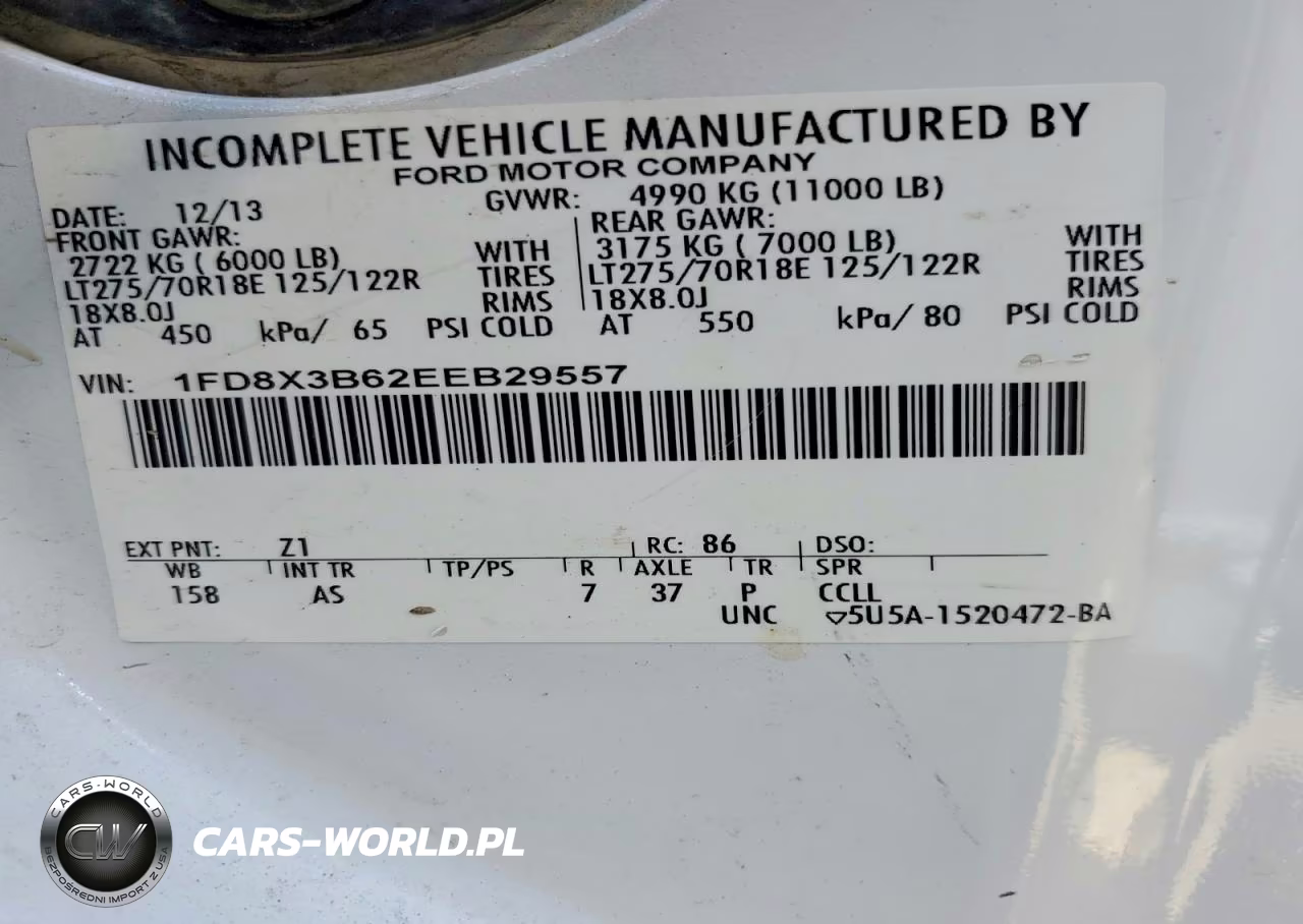 2014 Ford F350 Super Duty VIN:1FD8X3B62EEB29557 - 12