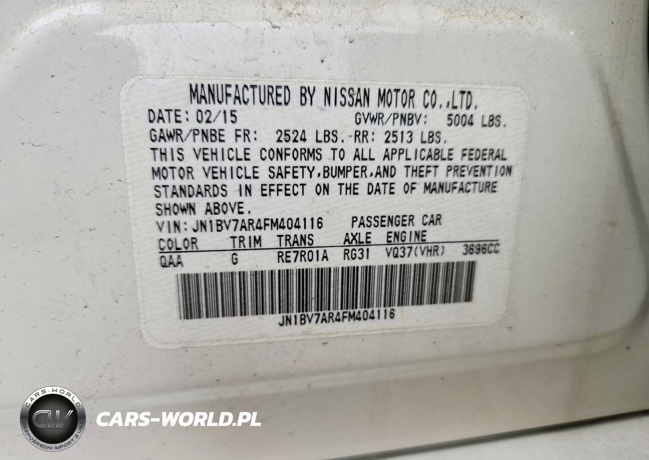 2015 Infiniti Q50 Base VIN:JN1BV7AR4FM404116 - 12