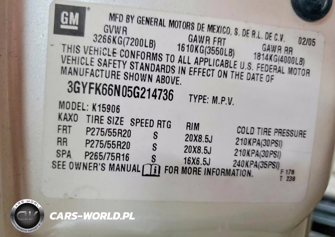 2005 Cadillac Escalade Esv VIN:3GYFK66N05G214736 - 13