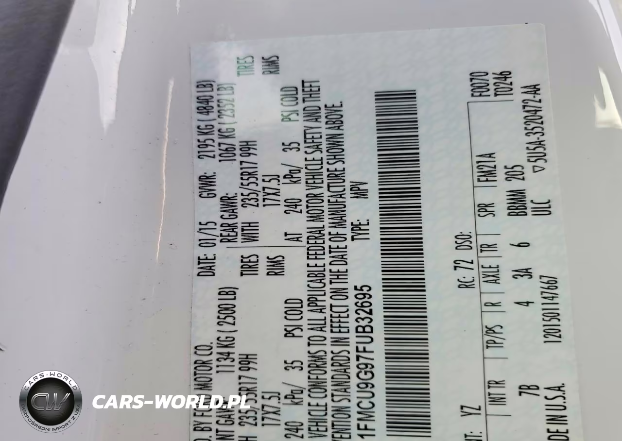 2015 Ford Escape Se VIN:1FMCU9G97FUB32695 - 13