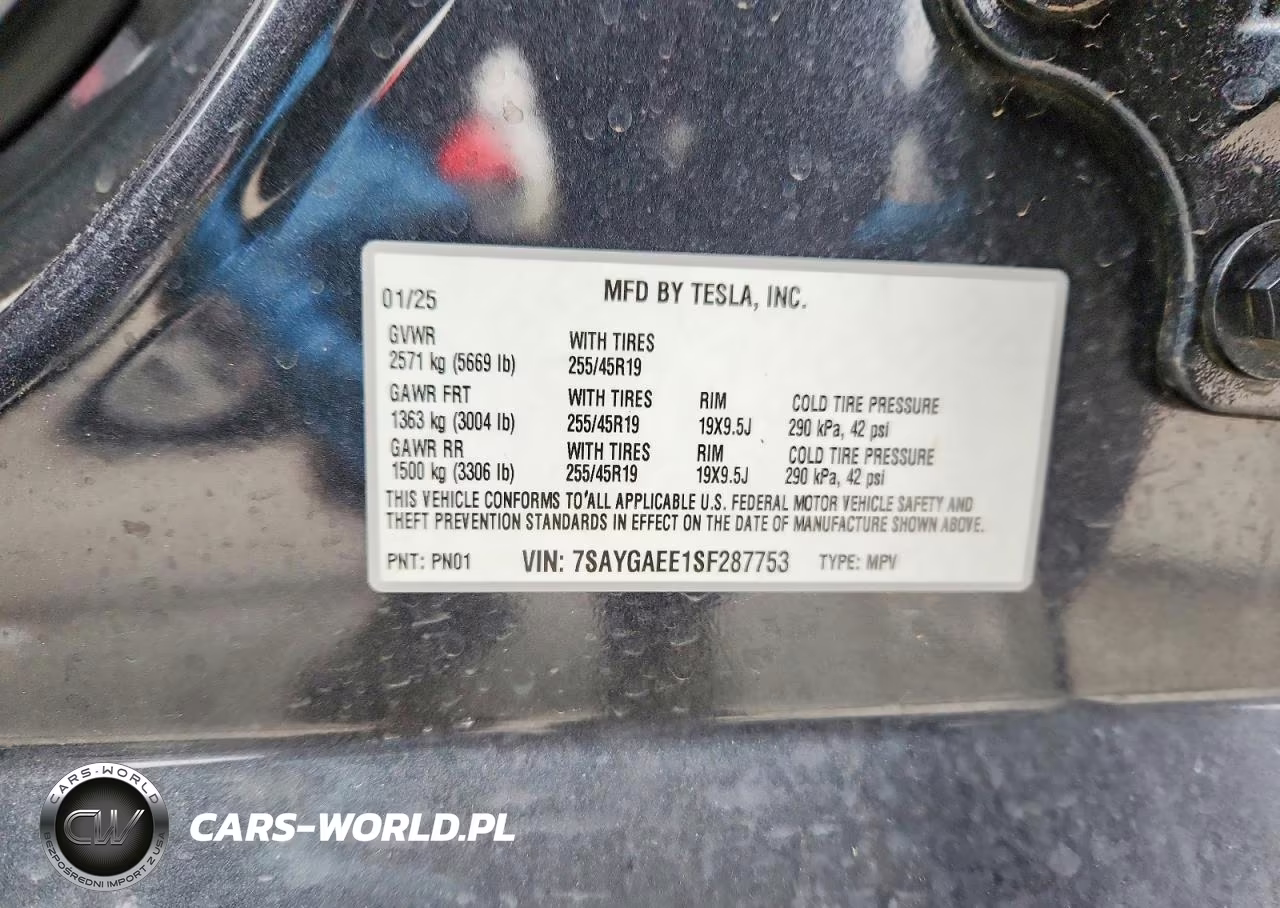 2025 Tesla Model Y VIN:7SAYGAEE1SF287753 - 14