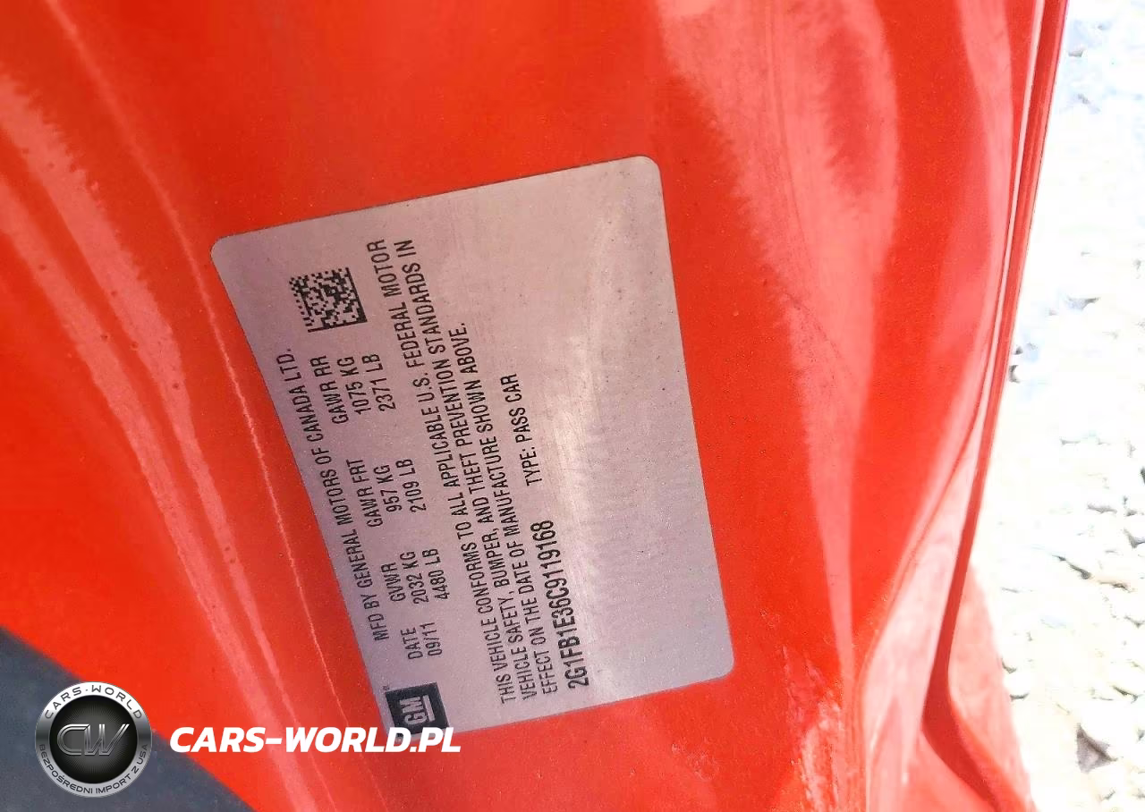 2012 Chevrolet Camaro Lt VIN:2G1FB1E36C9119168 - 12