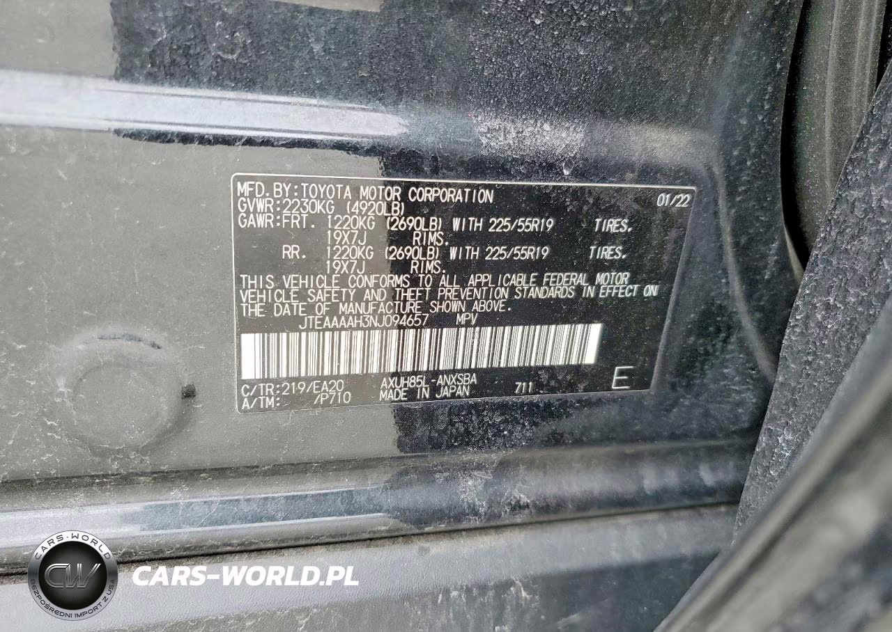 2022 Toyota Venza Limited VIN:JTEAAAAH3NJ094657 - 12