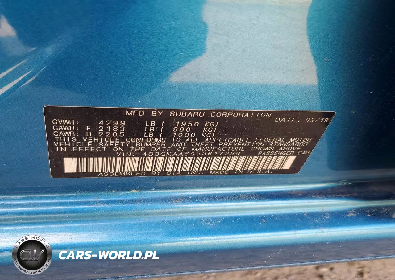2018 Subaru Impreza VIN:4S3GKAA60J3617299 - 13