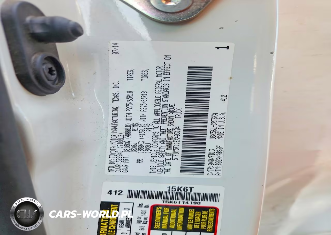 2014 Toyota Tundra Sr5 VIN:5TFUY5F11EX403104 - 12