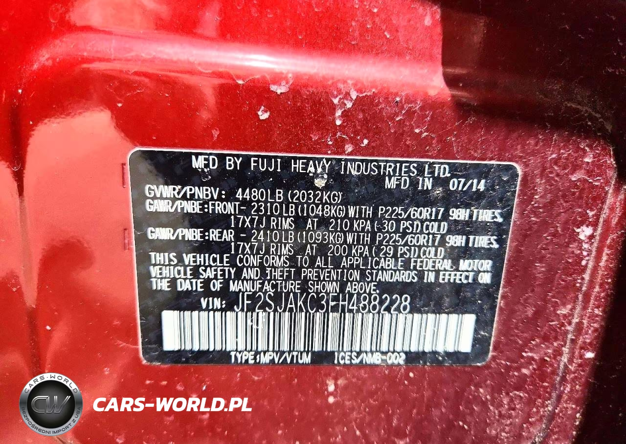 2015 Subaru Forester VIN:JF2SJAKC3FH488228 - 12