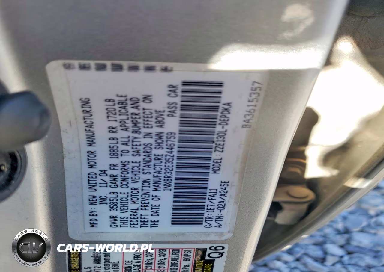 2005 Toyota Corolla Ce VIN:1NXBR32E35Z446759 - 12