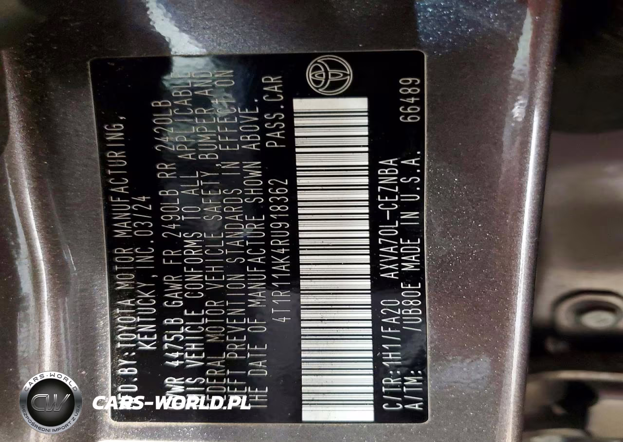 2024 Toyota Camry Le VIN:4T1R11AK4RU918362 - 12