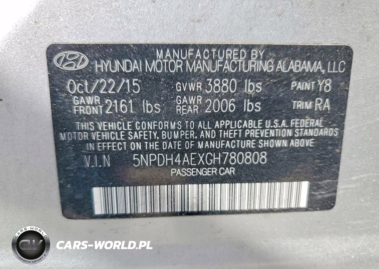 2016 Hyundai Elantra Se VIN:5NPDH4AEXGH780808 - 13