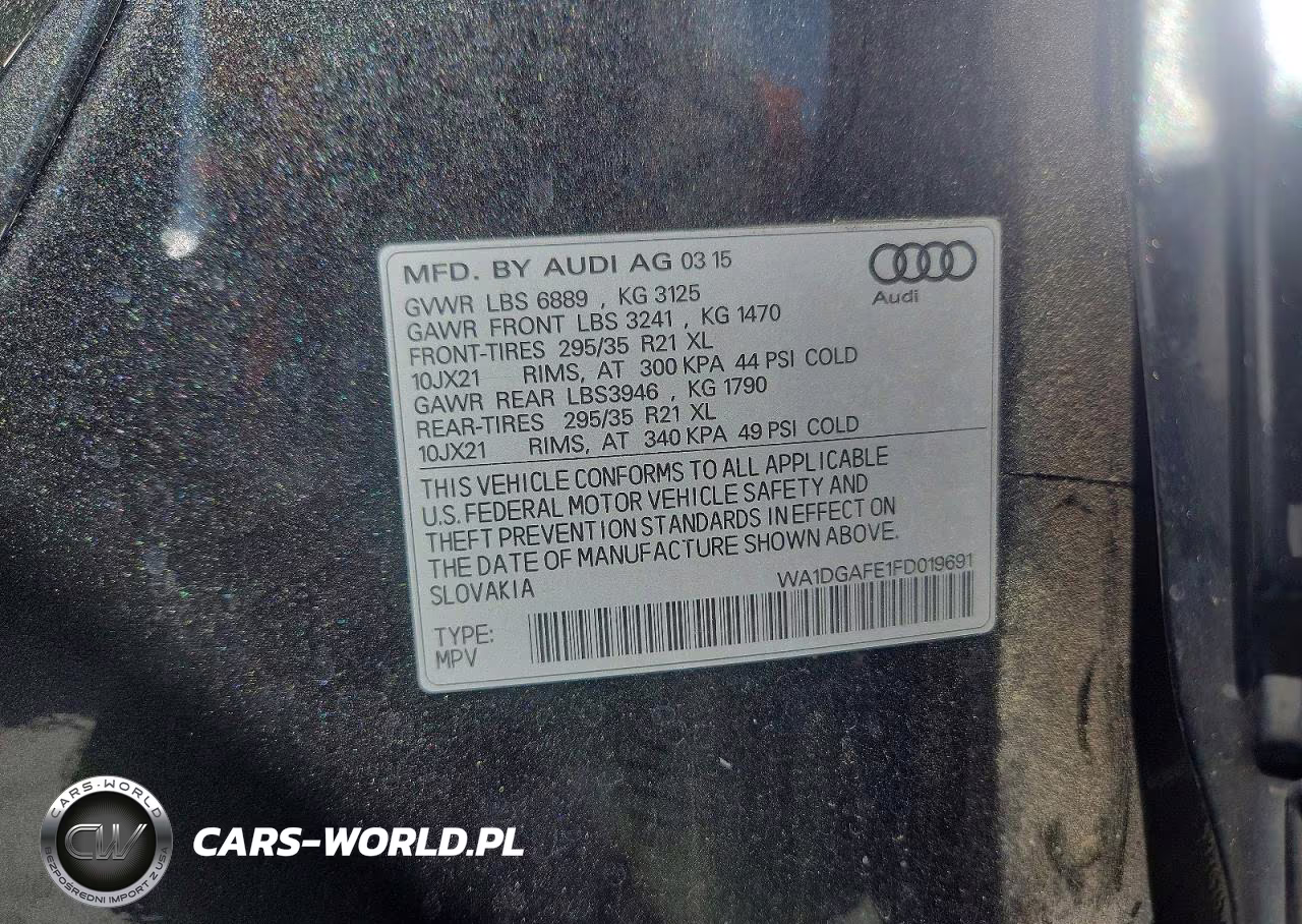 2015 Audi Q7 VIN:WA1DGAFE1FD019691 - 13