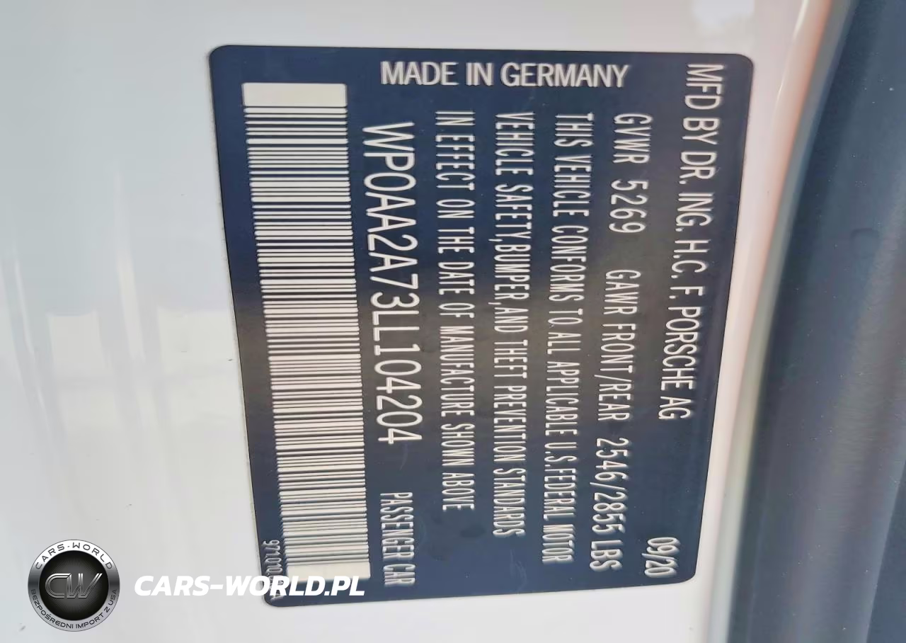 2020 Porsche Panamera Base VIN:WP0AA2A73LL104204 - 12