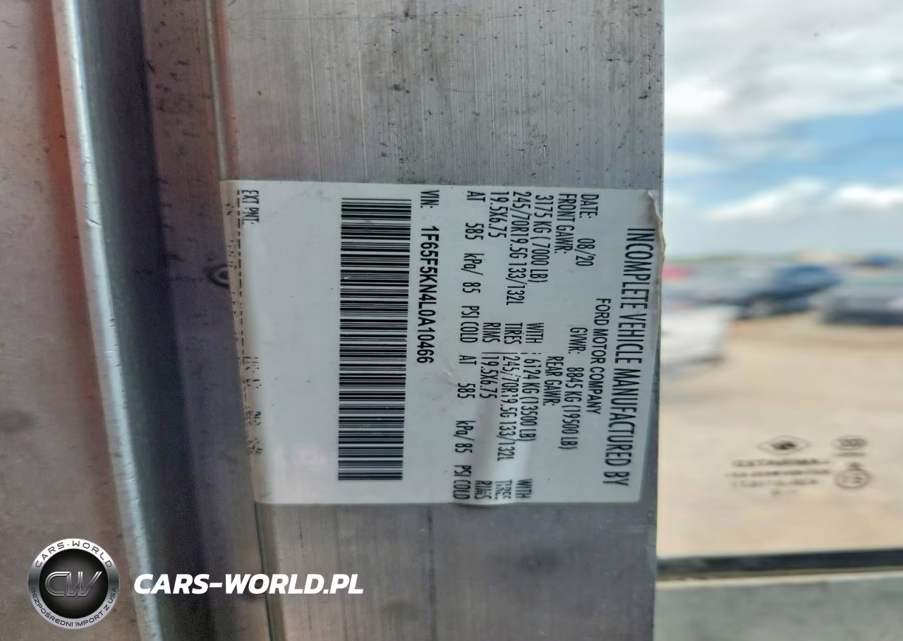 2020 Ford F59 Delivery Truck VIN:1F65F5KN4L0A10466 - 12
